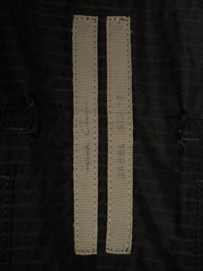 Rick Owens SS19 "BABEL" Striped Seersucker Drop-Crotch Carpis