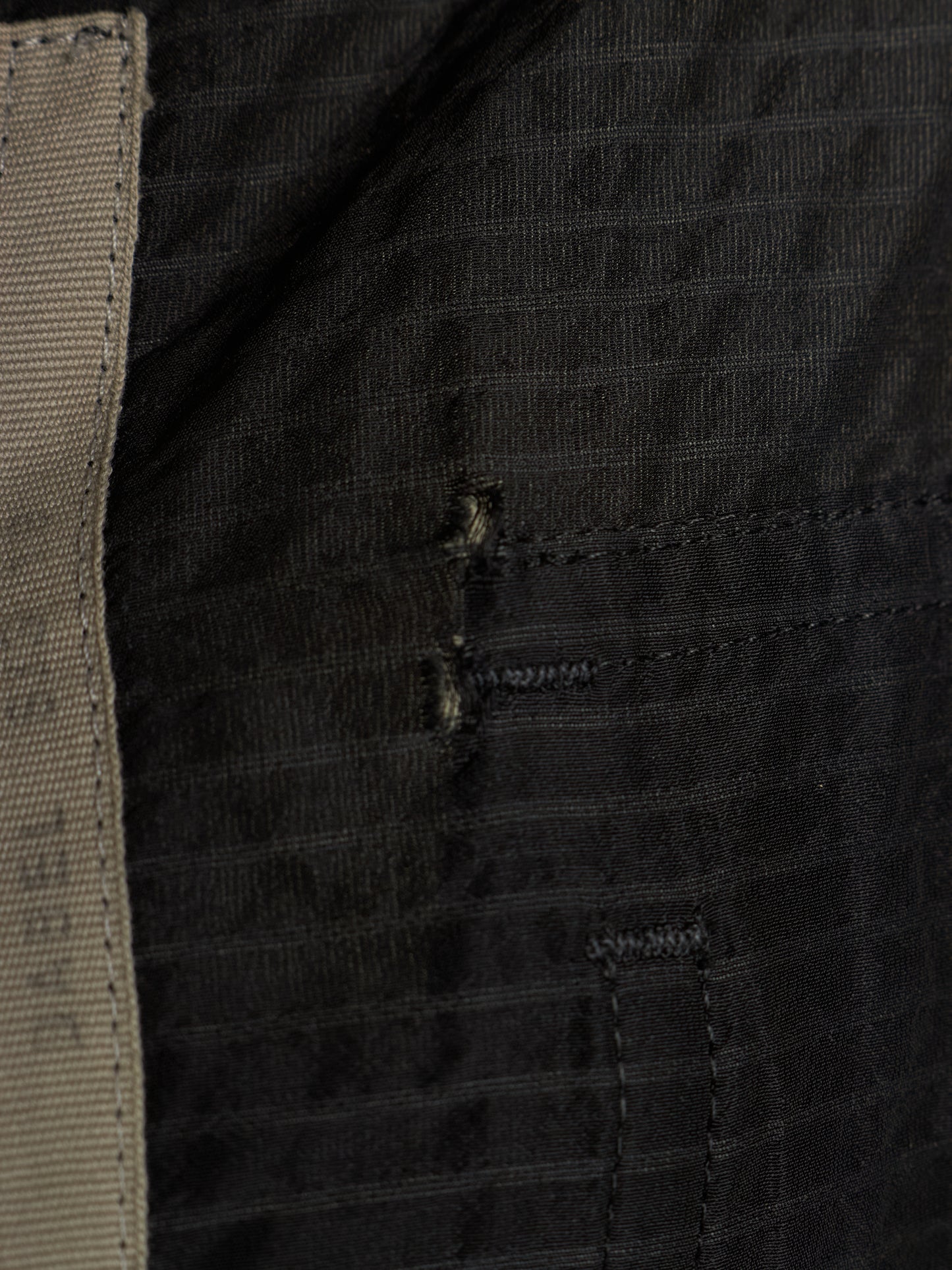 Rick Owens SS19 "BABEL" Striped Seersucker Drop-Crotch Carpis