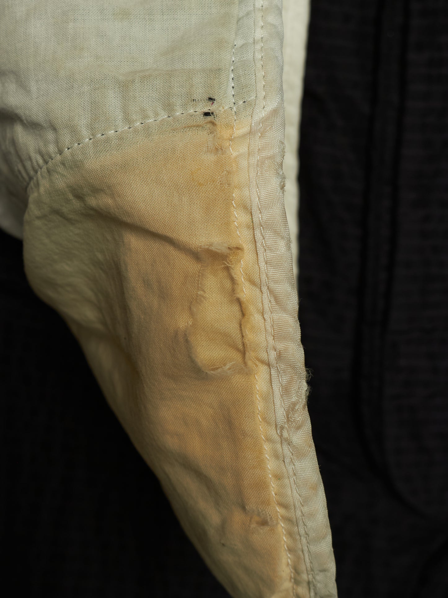Rick Owens SS19 "BABEL" Striped Seersucker Drop-Crotch Carpis