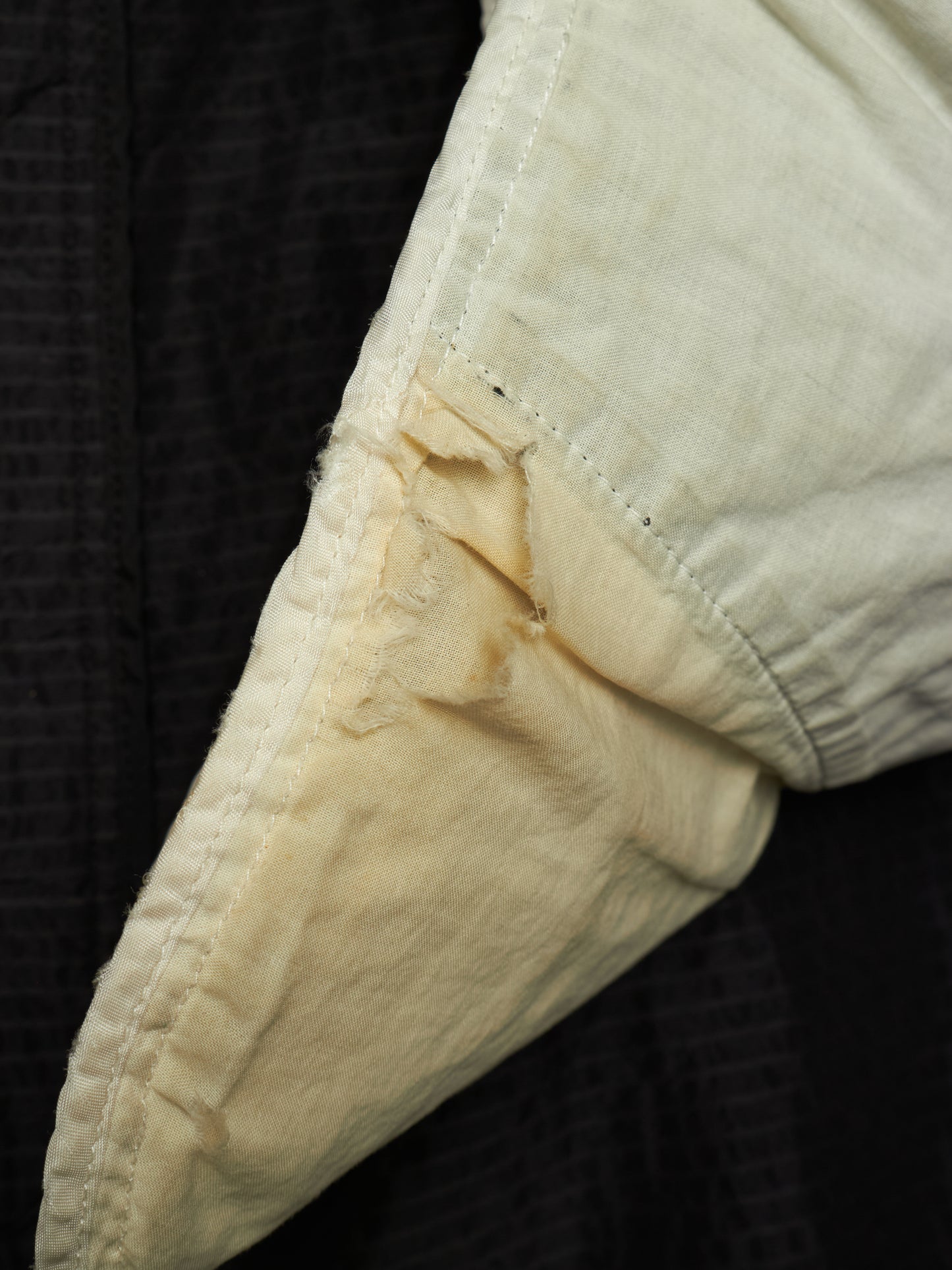 Rick Owens SS19 "BABEL" Striped Seersucker Drop-Crotch Carpis