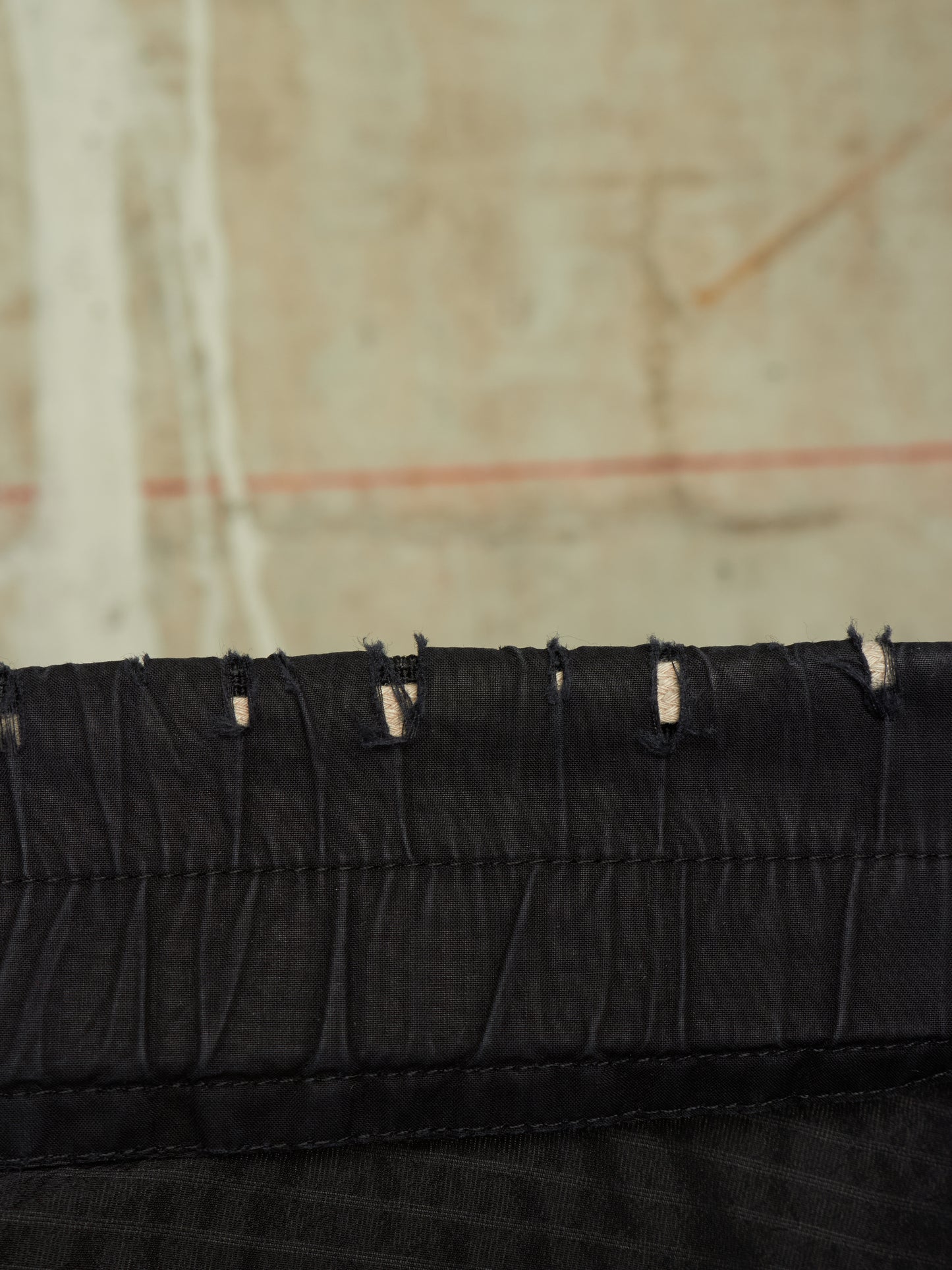 Rick Owens SS19 "BABEL" Striped Seersucker Drop-Crotch Carpis