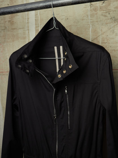 Rick Owens SS23 "EDFU" Black Bauhaus Cargo Larry Flight Jumpsuit