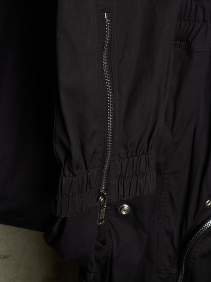 Rick Owens SS23 "EDFU" Black Bauhaus Cargo Larry Flight Jumpsuit