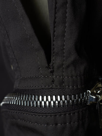 Rick Owens SS23 "EDFU" Black Bauhaus Cargo Larry Flight Jumpsuit