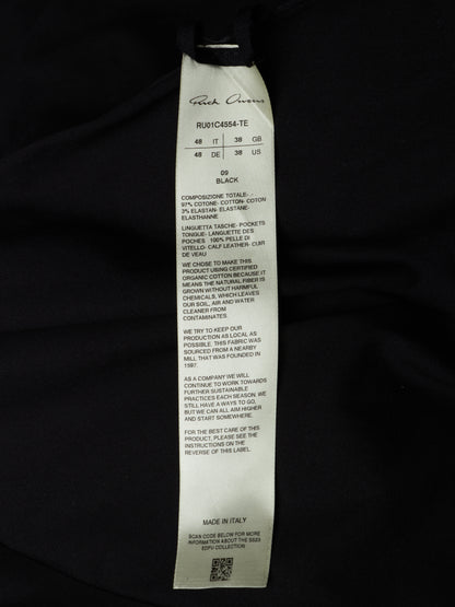 Rick Owens SS23 "EDFU" Black Bauhaus Cargo Larry Flight Jumpsuit
