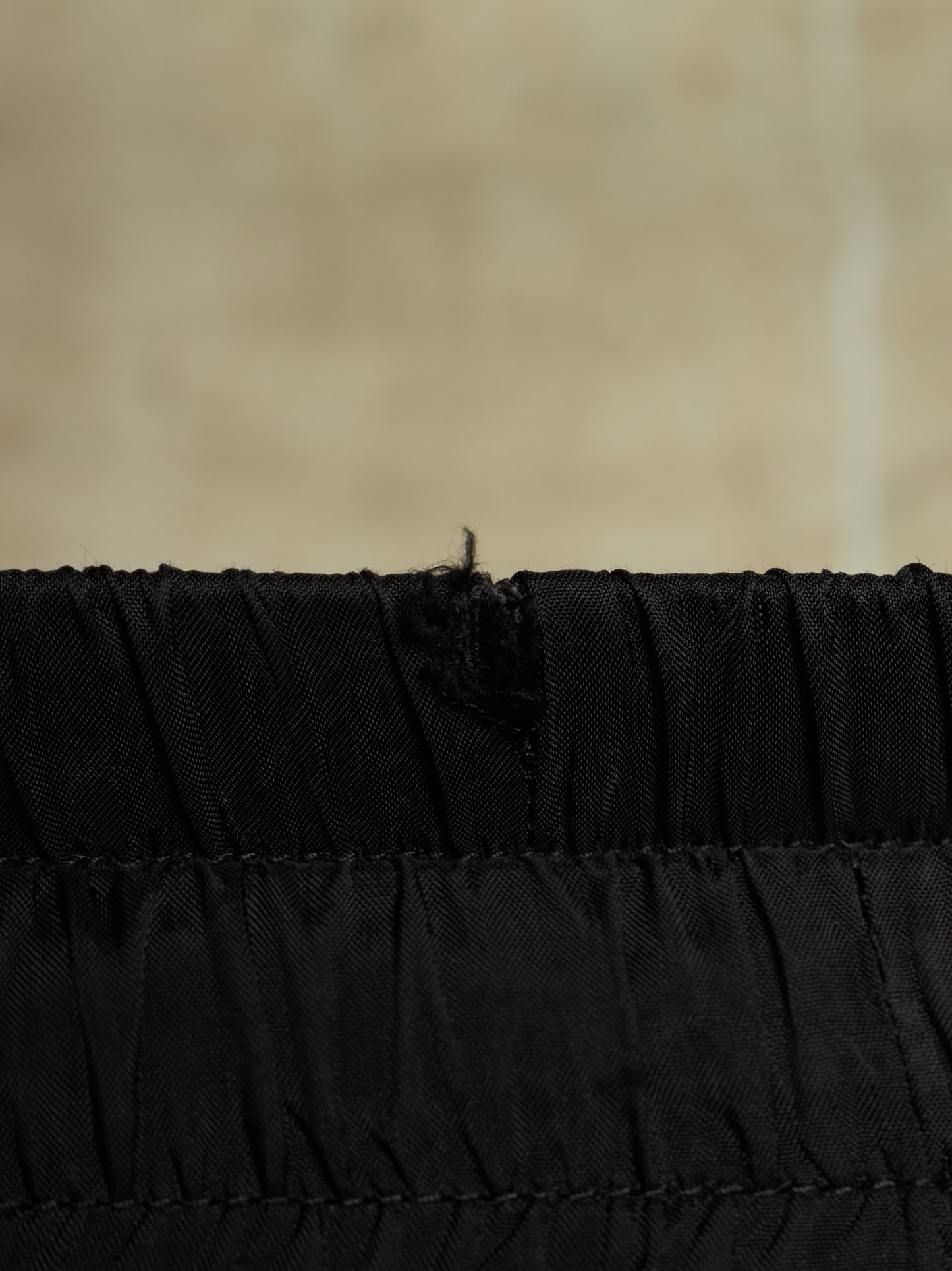 Rick Owens SS24 "LIDO" Black Cupro Drop-Crotch Pod Shorts