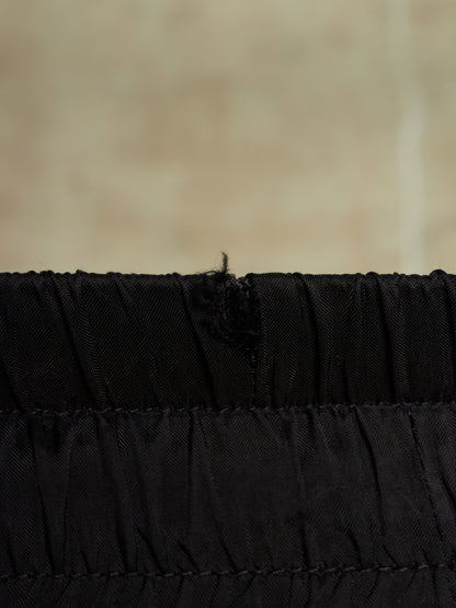 Rick Owens SS24 "LIDO" Black Cupro Drop-Crotch Pod Shorts
