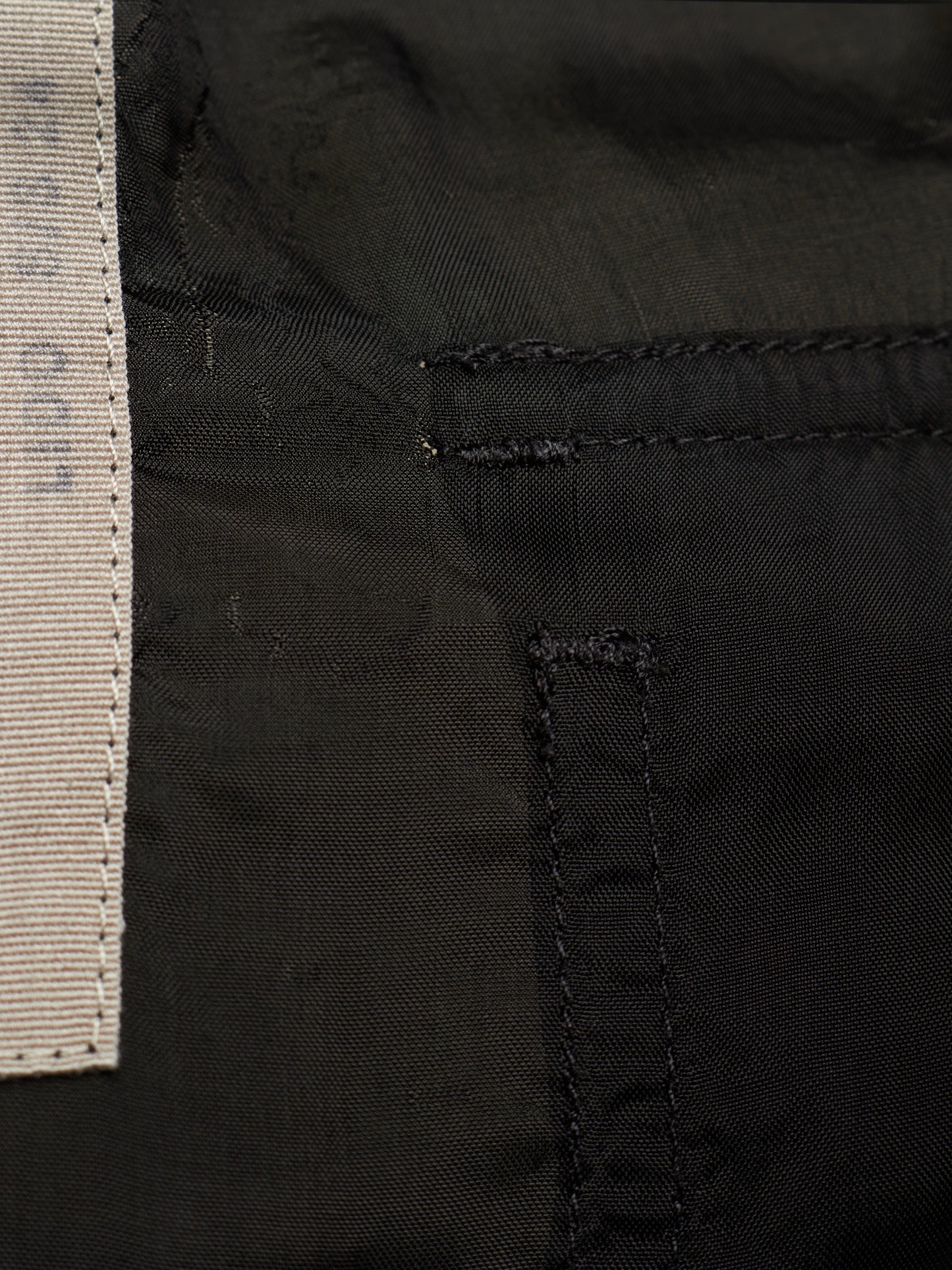 Rick Owens SS24 "LIDO" Black Cupro Drop-Crotch Pod Shorts