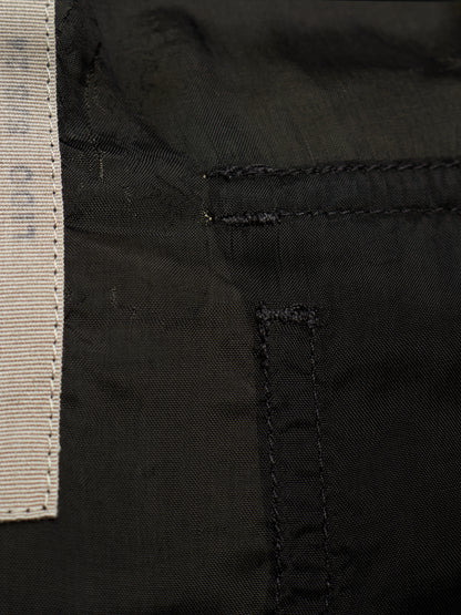 Rick Owens SS24 "LIDO" Black Cupro Drop-Crotch Pod Shorts