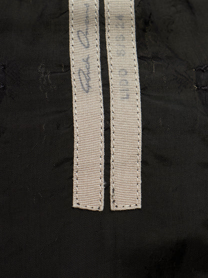 Rick Owens SS24 "LIDO" Black Cupro Drop-Crotch Pod Shorts