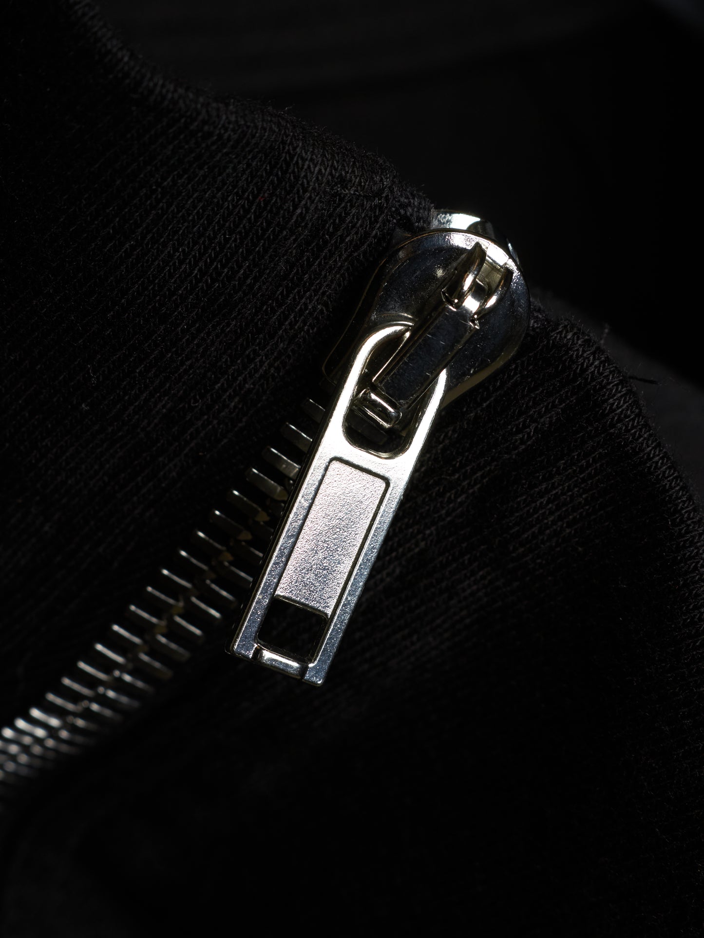 Rick Owens SS24 "LIDO" Mollino Asymmetric Zip-Up Cotton Jersey Sweater