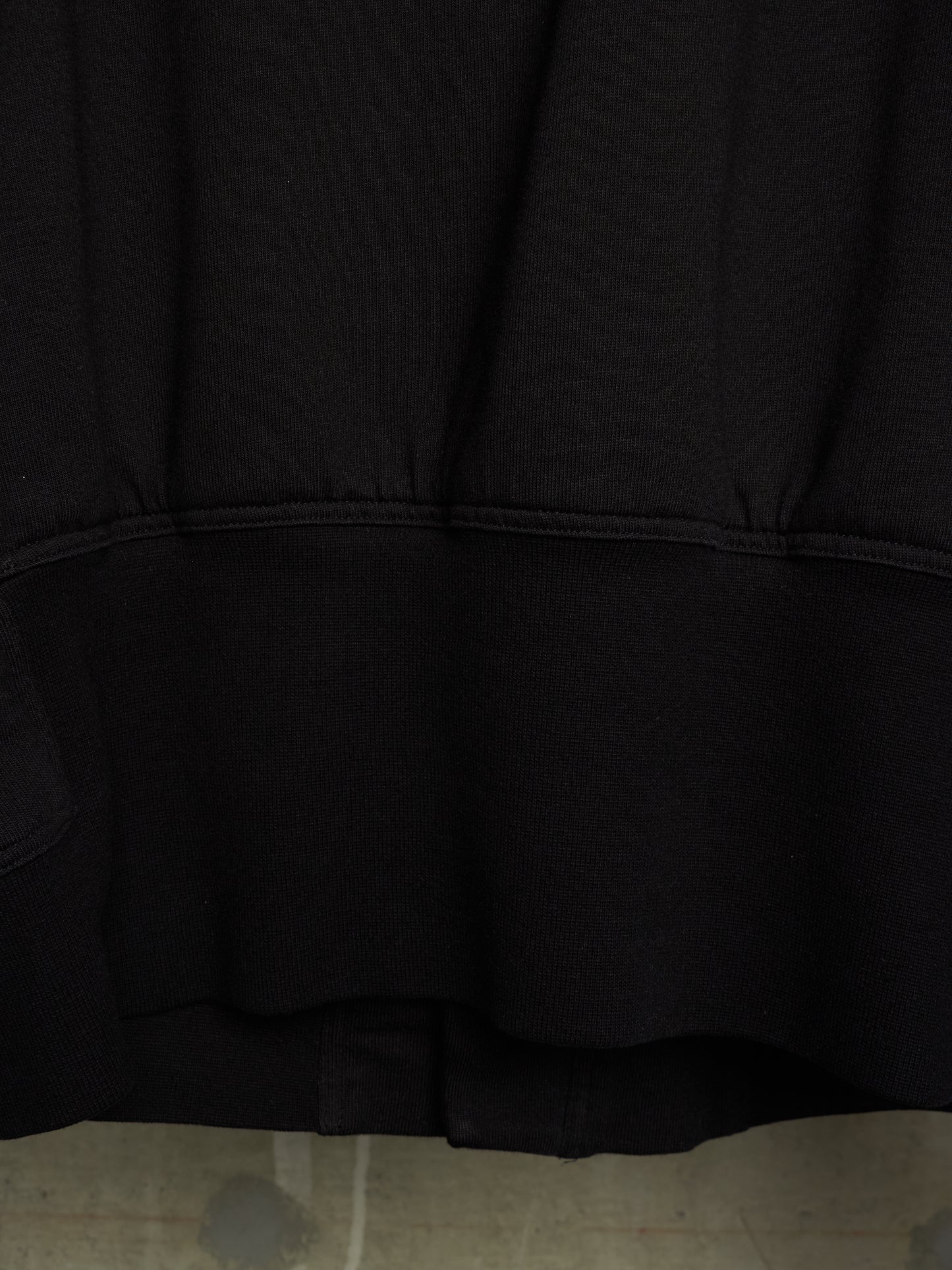 Rick Owens SS24 "LIDO" Mollino Asymmetric Zip-Up Cotton Jersey Sweater