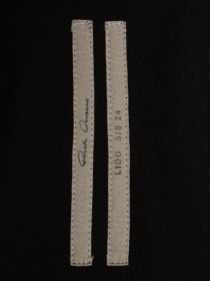 Rick Owens SS24 "LIDO" Mollino Asymmetric Zip-Up Cotton Jersey Sweater