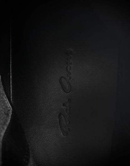 Rick Owens SS23 "EDFU" Geth Beatle Chelsea Leather Boots