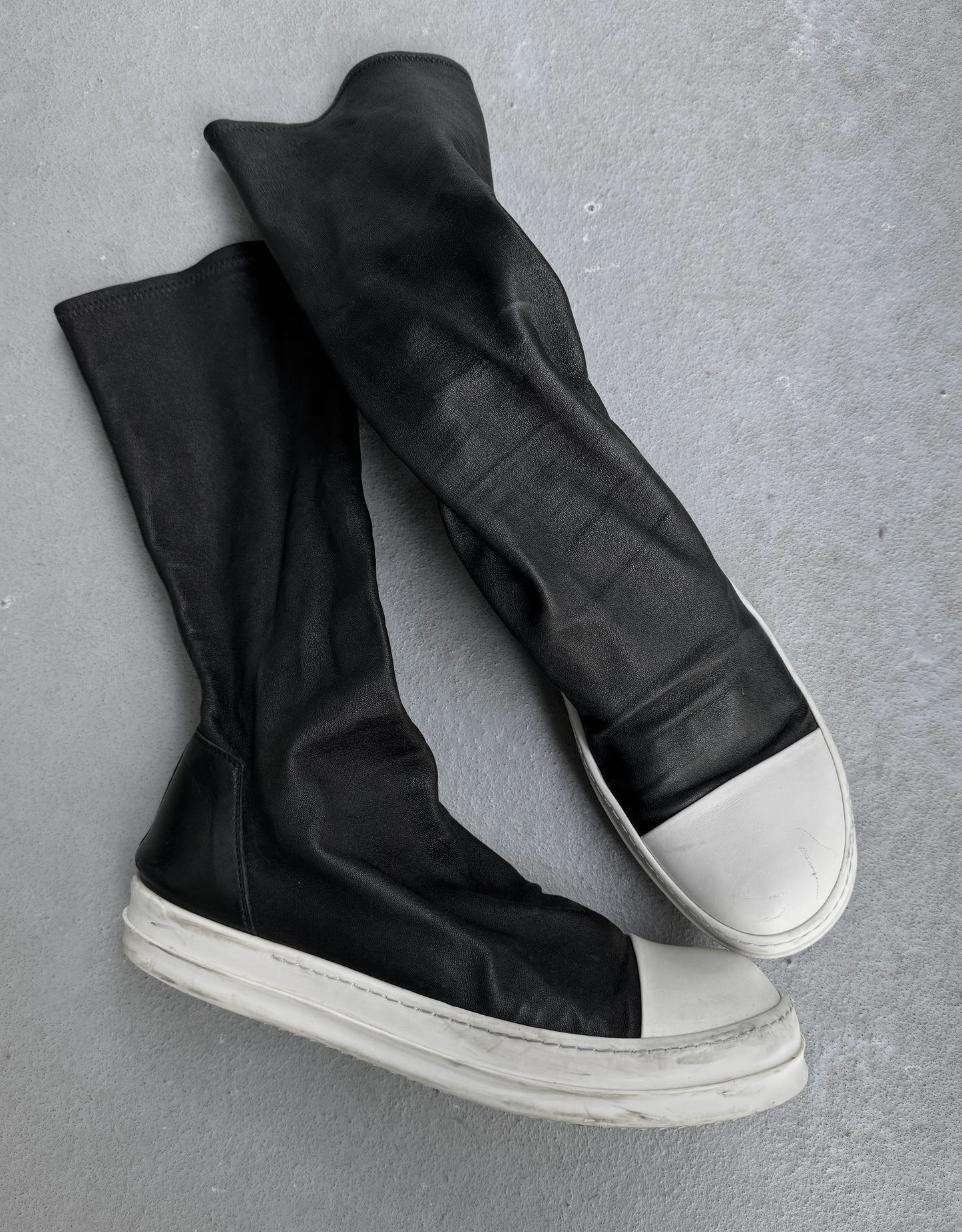 Rick Owens SS18 "DIRT" Lambskin Leather Sock Ramones