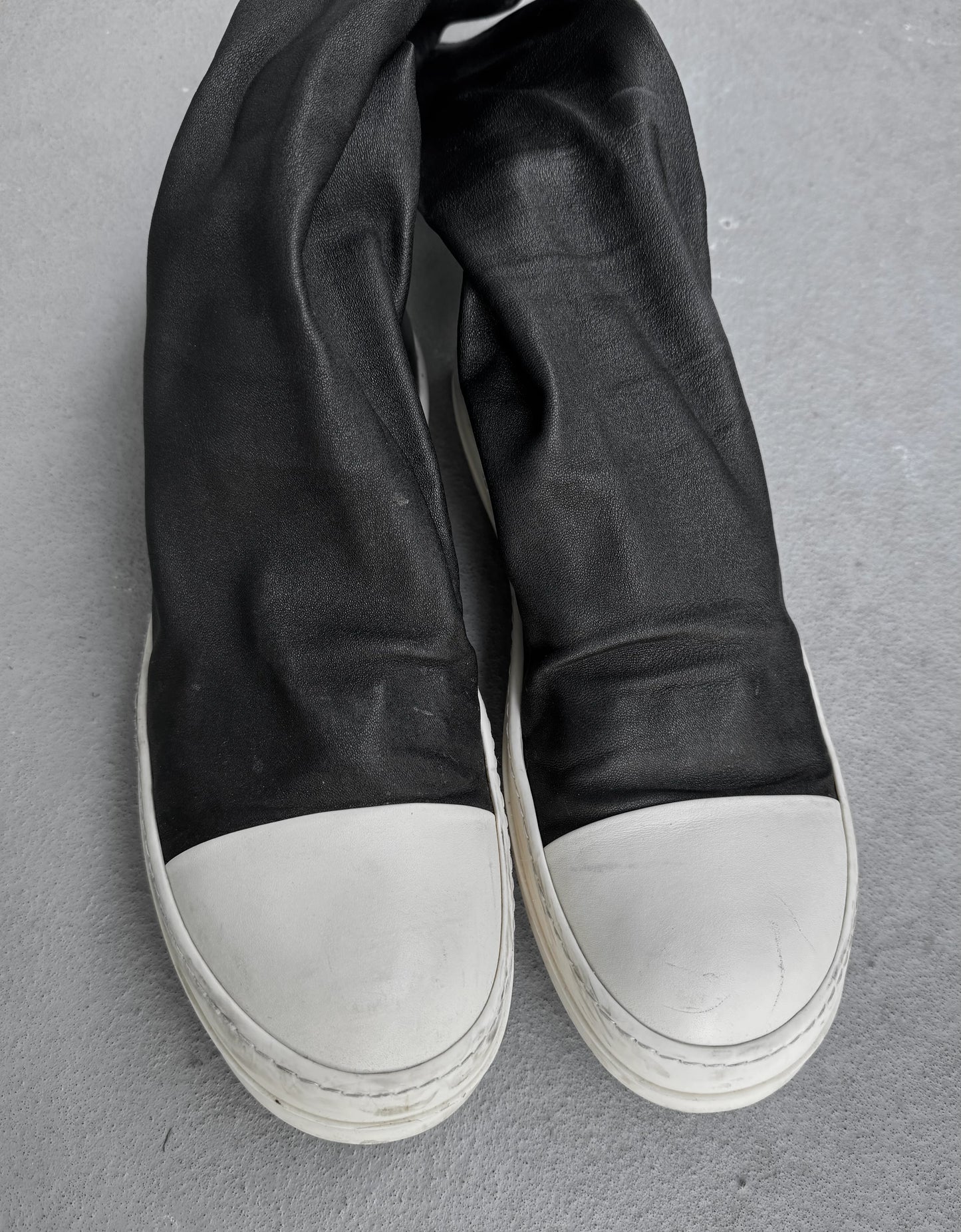 Rick Owens SS18 "DIRT" Lambskin Leather Sock Ramones