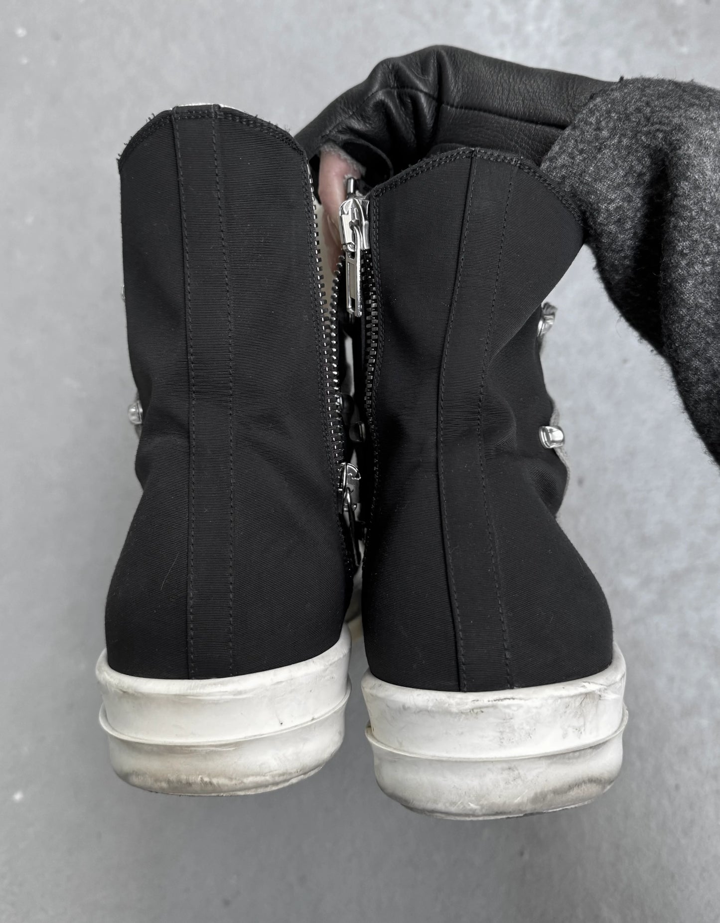 Rick Owens DRKSHDW AW22 "STROBE" Cotton 'Hexagram' Ramones Sneakers