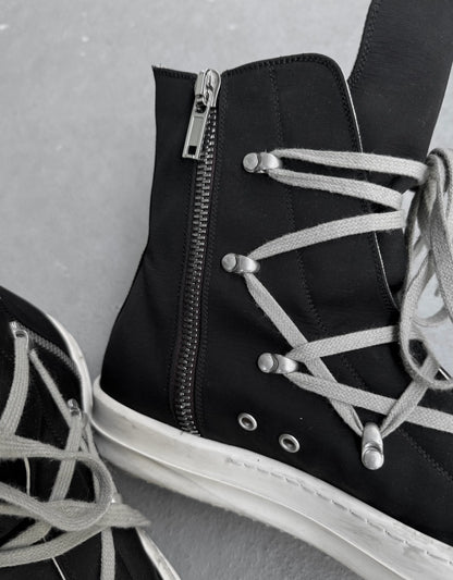 Rick Owens DRKSHDW AW22 "STROBE" Cotton 'Hexagram' Ramones Sneakers