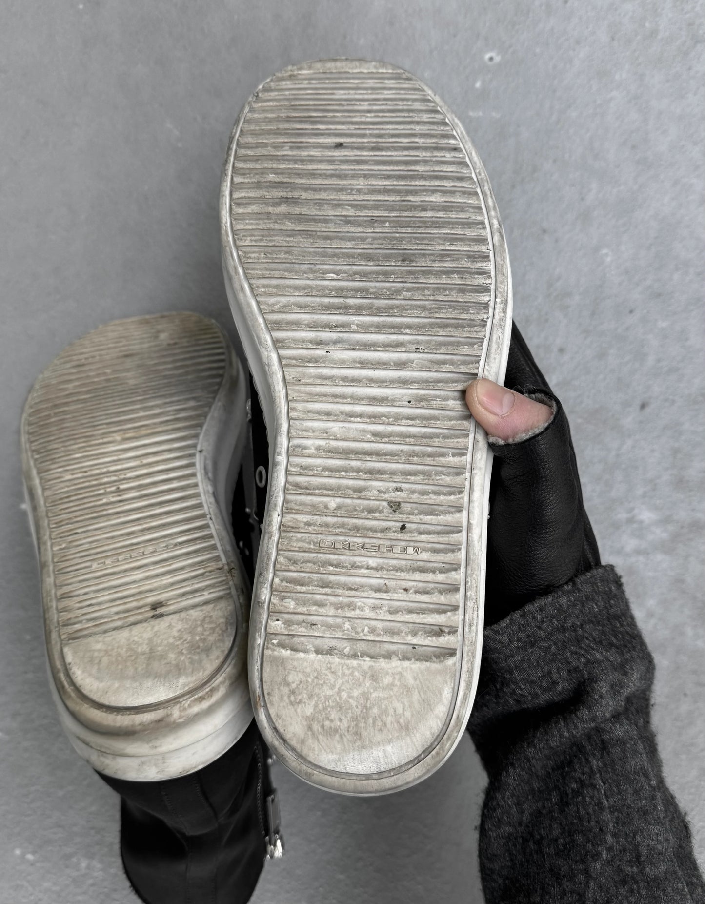 Rick Owens SS18 "DIRT" Lambskin Leather Sock Ramones