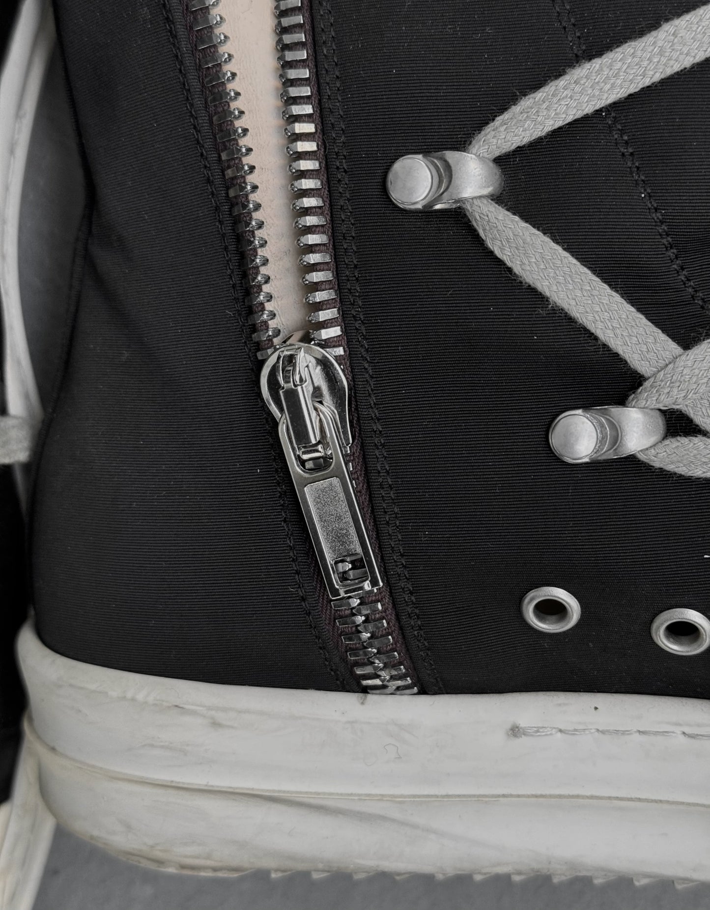 Rick Owens DRKSHDW AW22 "STROBE" Cotton 'Hexagram' Ramones Sneakers