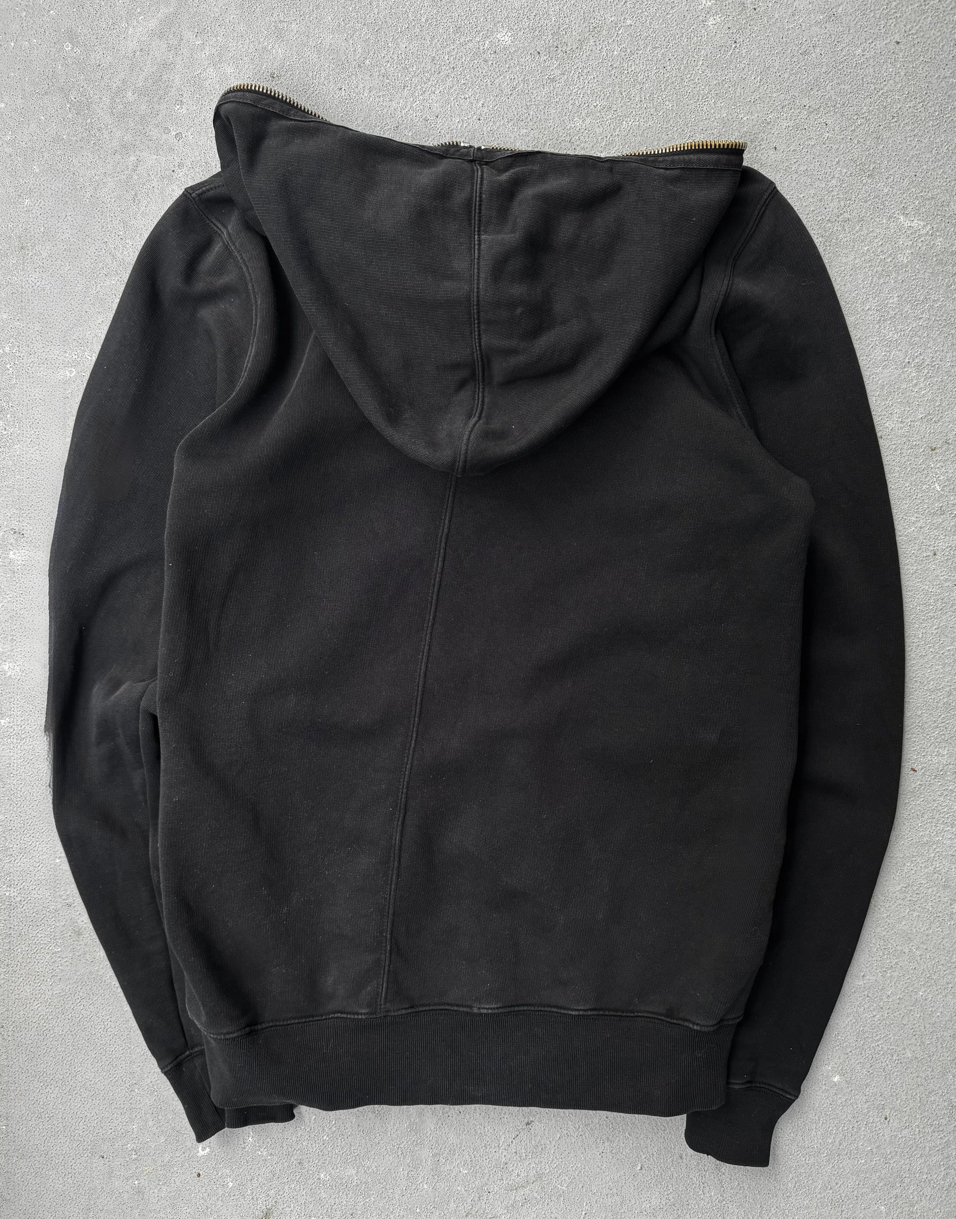 Black hoodie on a gray background