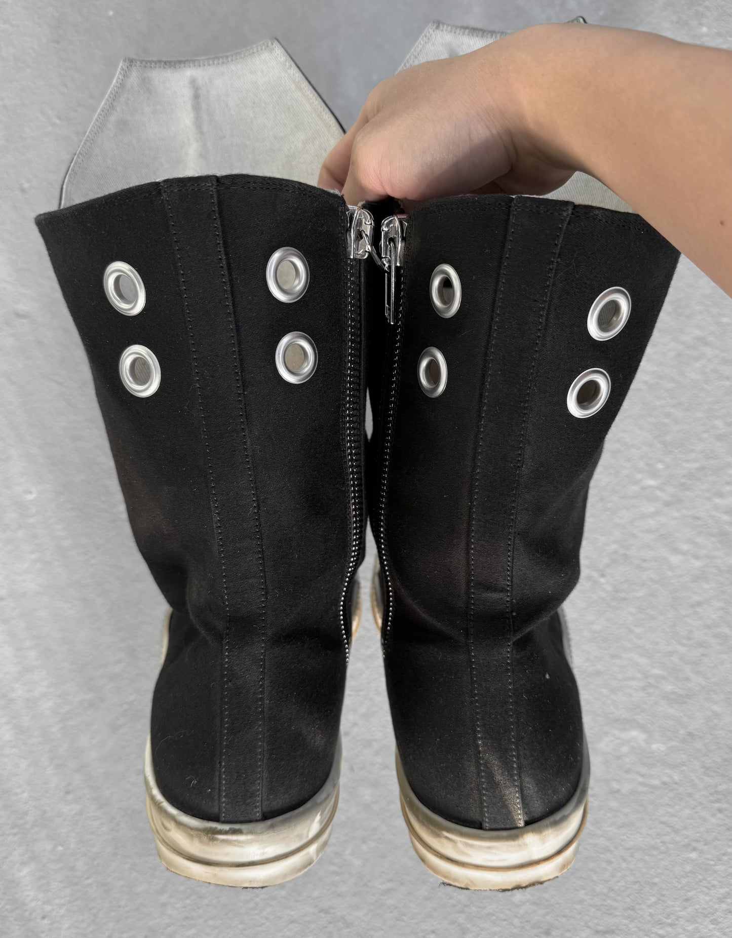 Rick Owens DRKSHDW SS24 "LIDO" Laceless Ramones Boot Sneakers