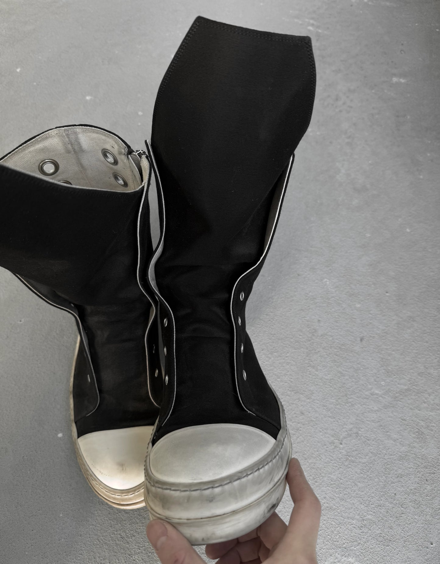 Rick Owens DRKSHDW SS24 "LIDO" Laceless Ramones Boot Sneakers