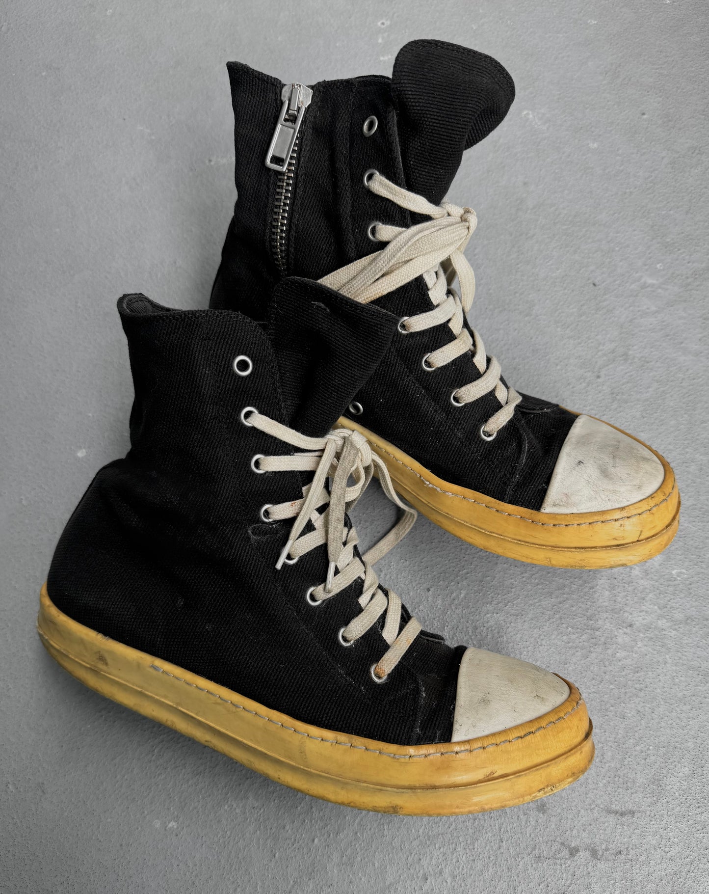 Rick Owens DRKSHDW SS12 "NASKA" Canvas Ramones Sneakers