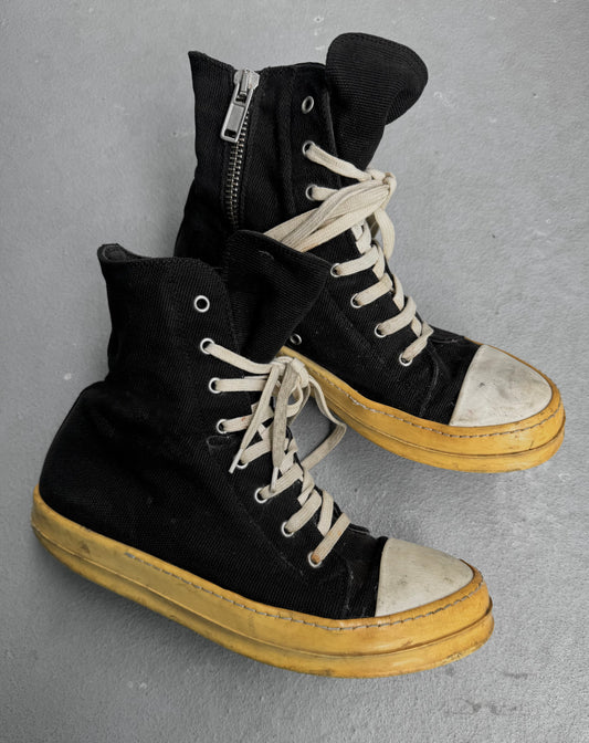 Rick Owens DRKSHDW SS12 "NASKA" Canvas Ramones Sneakers