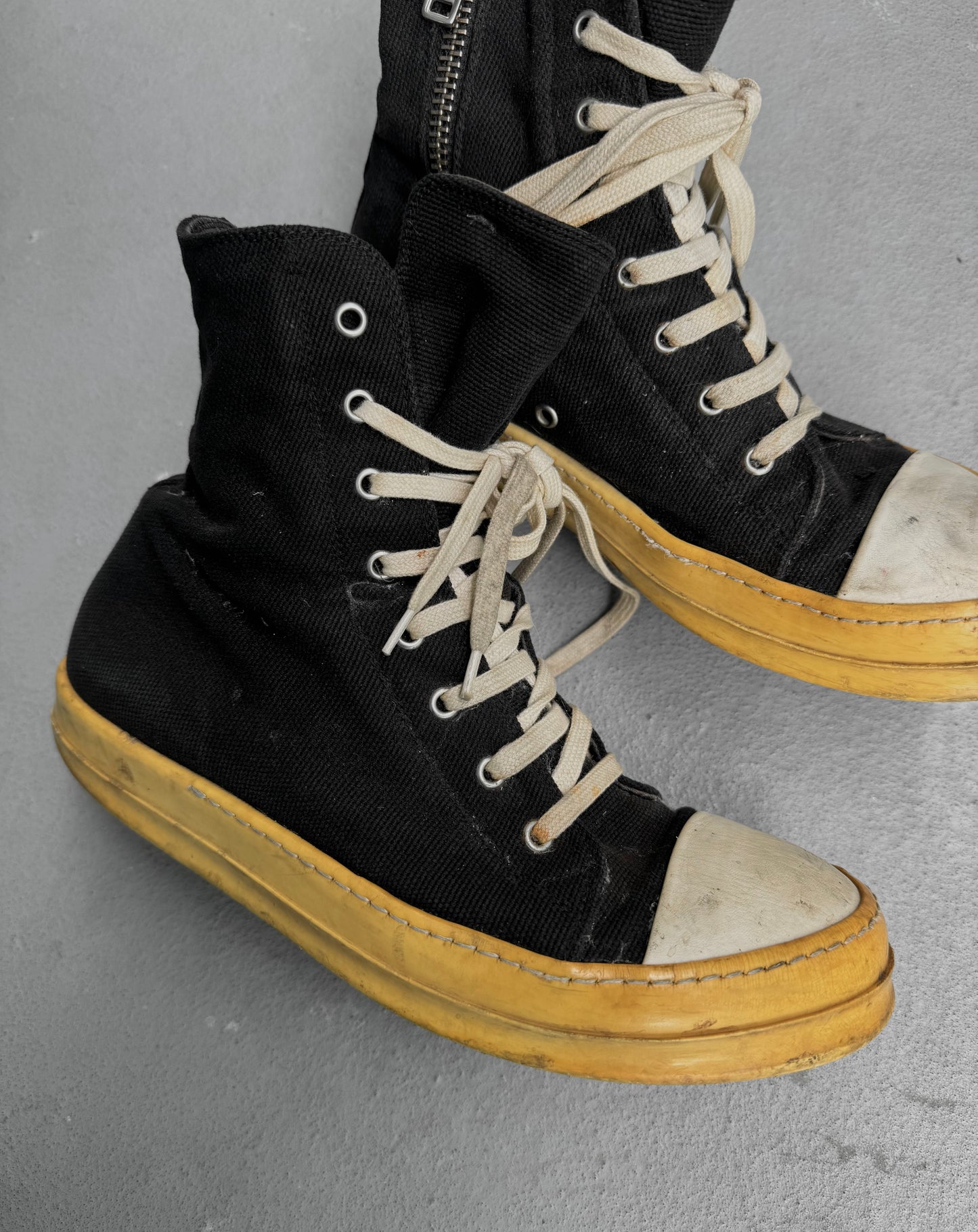 Rick Owens DRKSHDW SS12 "NASKA" Canvas Ramones Sneakers