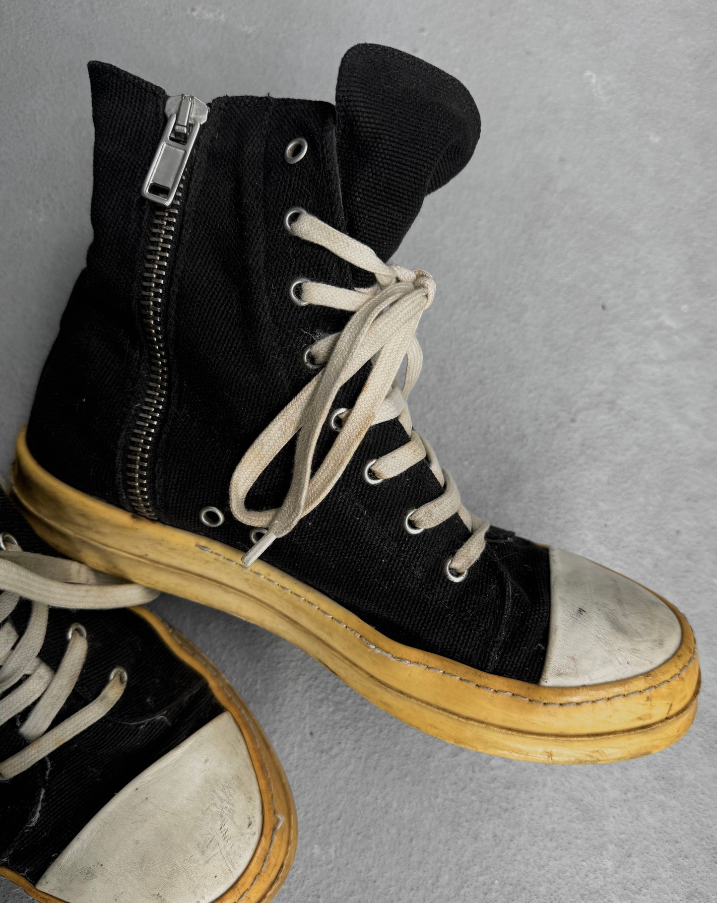 Rick Owens DRKSHDW SS12 "NASKA" Canvas Ramones Sneakers