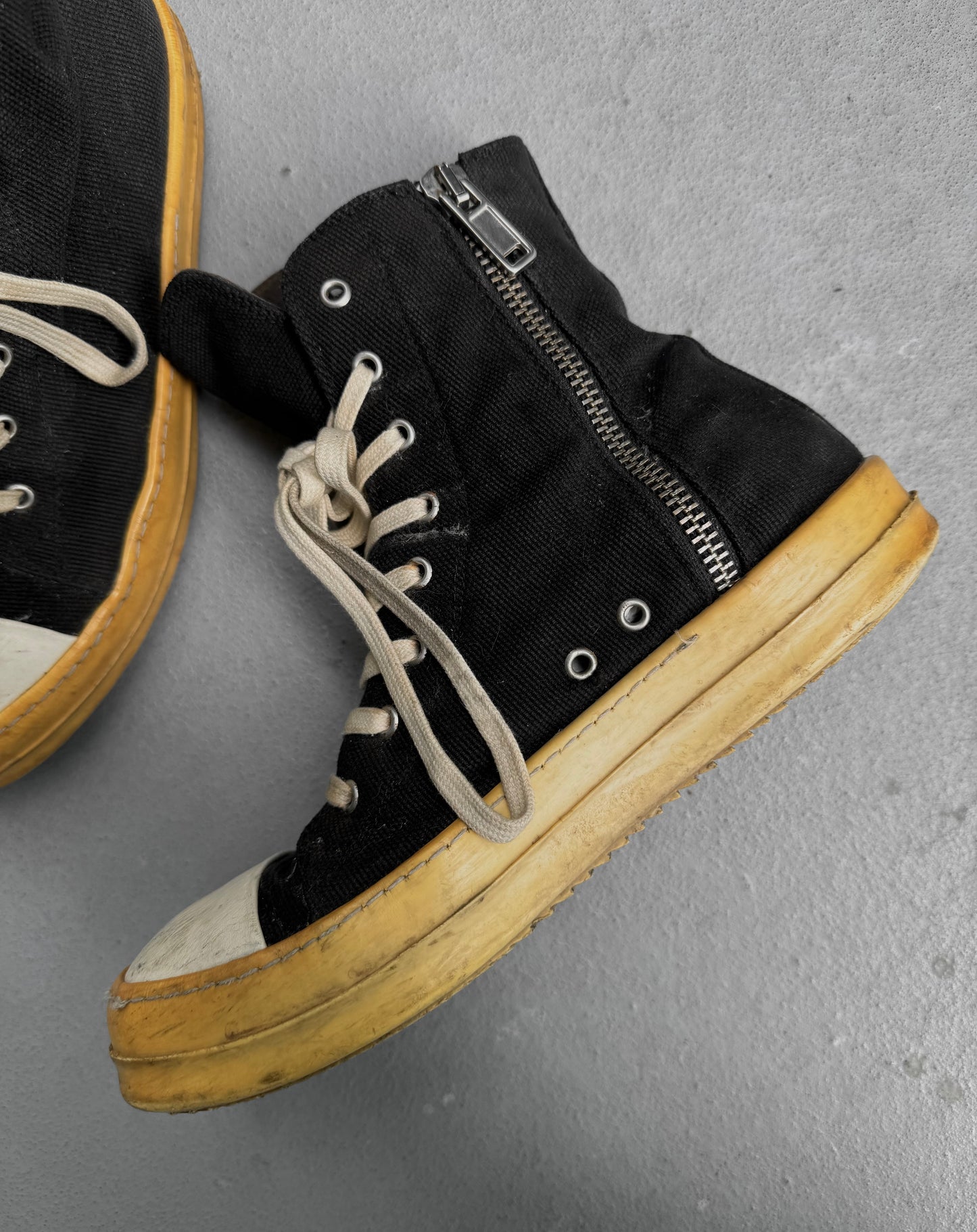 Rick Owens DRKSHDW SS12 "NASKA" Canvas Ramones Sneakers