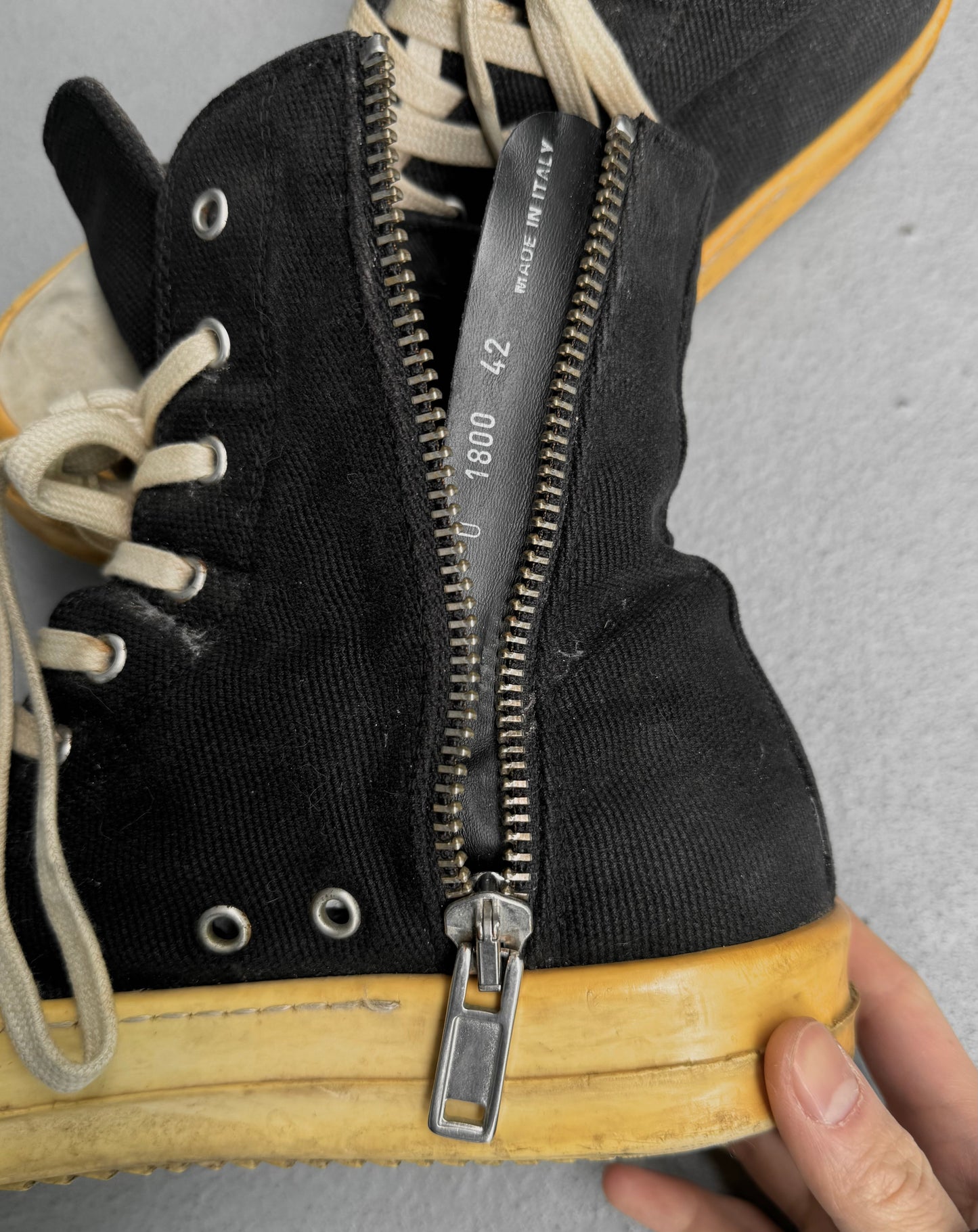 Rick Owens DRKSHDW SS12 "NASKA" Canvas Ramones Sneakers