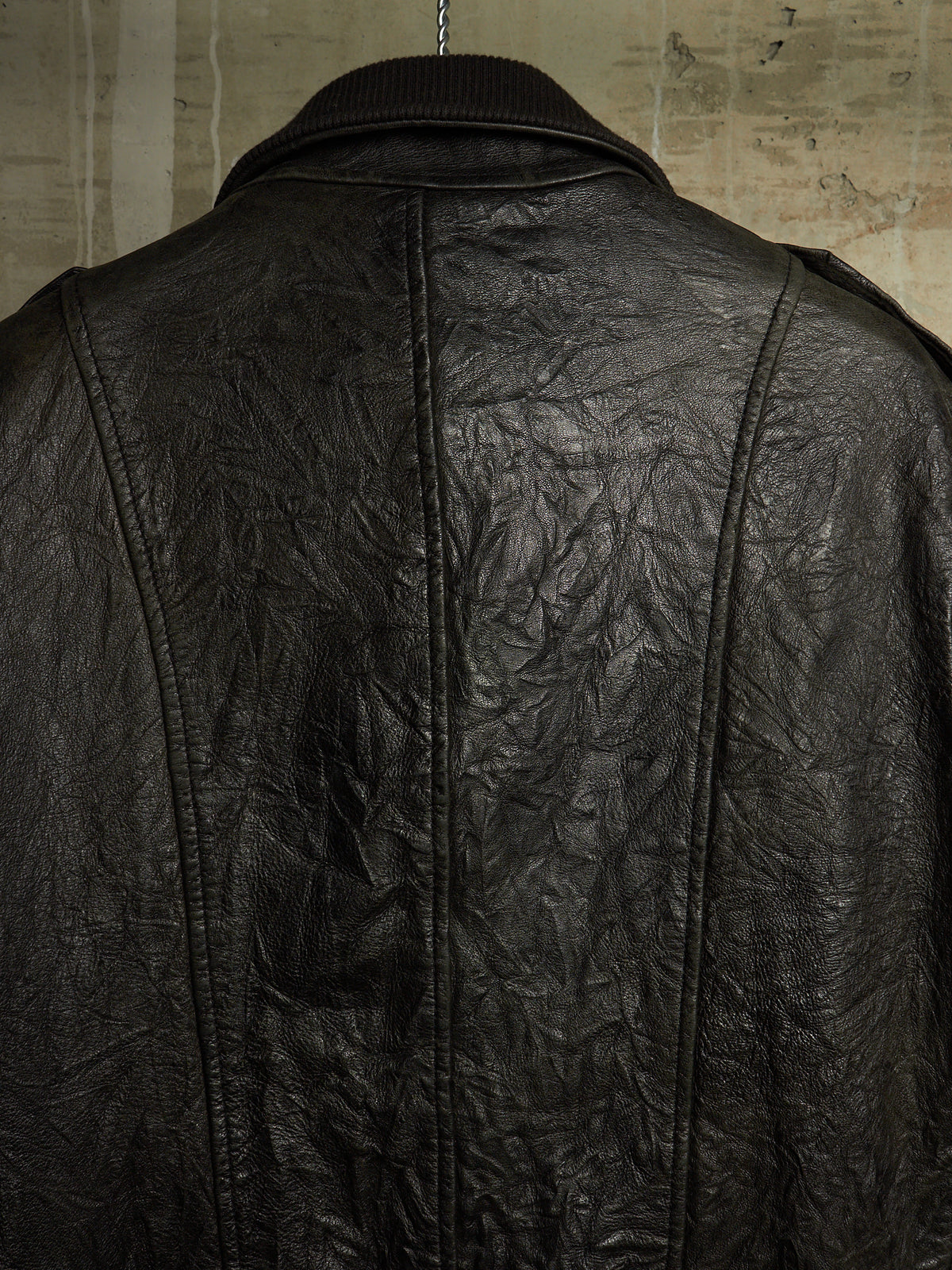 SHELLAC Early 00s Distressed Lambskin Leather Multi-zip Rider Jacket