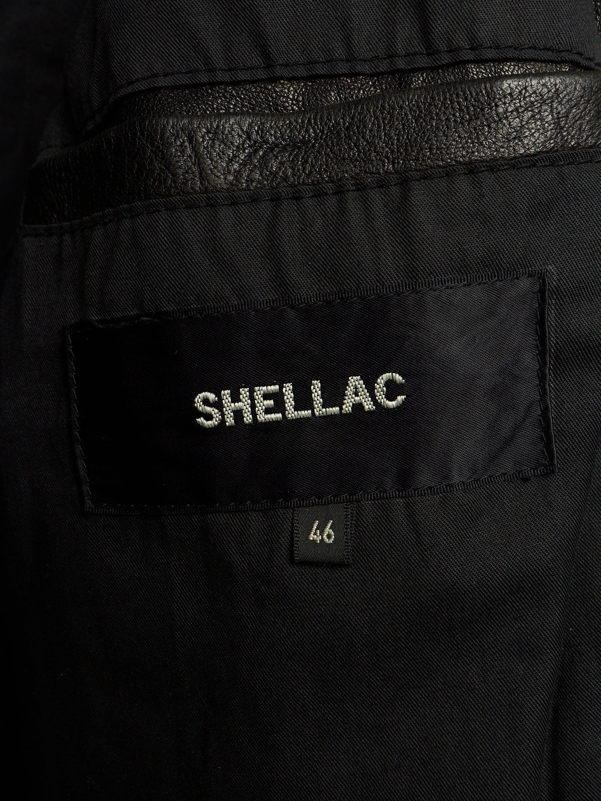 SHELLAC Early 00s Distressed Lambskin Leather Multi-zip Rider Jacket