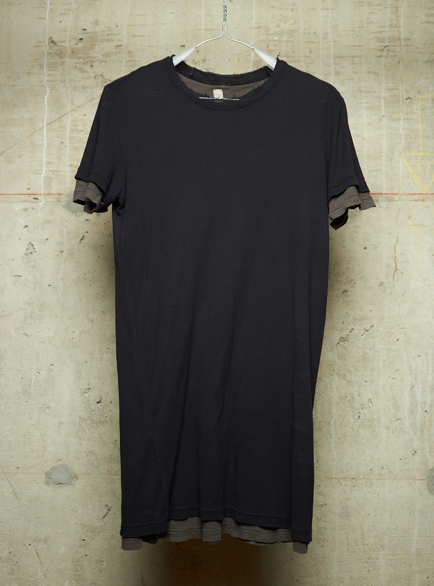 SILENT by DAMIR DOMA 2010s Overlock Double Layered Rib Knit T-shirt