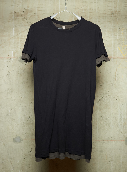 SILENT by DAMIR DOMA 2010s Overlock Double Layered Rib Knit T-shirt
