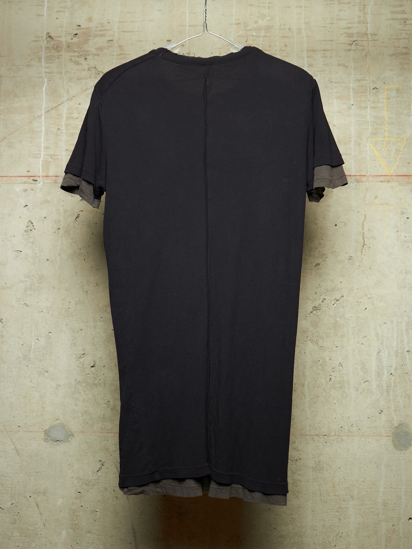 SILENT by DAMIR DOMA 2010s Overlock Double Layered Rib Knit T-shirt