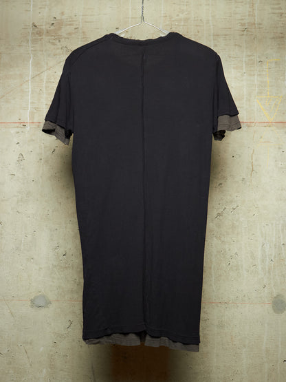 SILENT by DAMIR DOMA 2010s Overlock Double Layered Rib Knit T-shirt