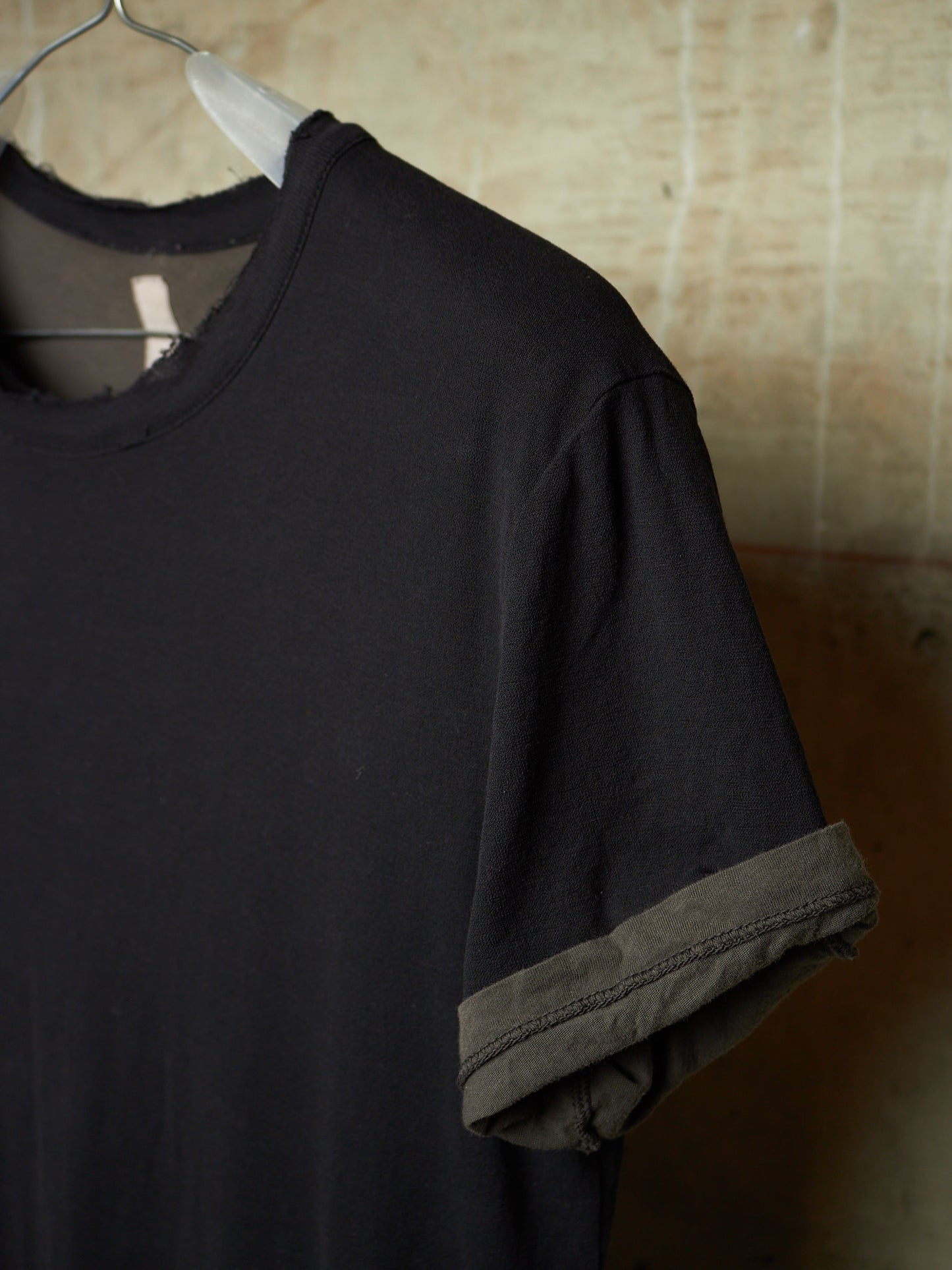 SILENT by DAMIR DOMA 2010s Overlock Double Layered Rib Knit T-shirt