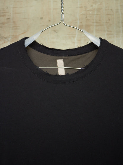 SILENT by DAMIR DOMA 2010s Overlock Double Layered Rib Knit T-shirt