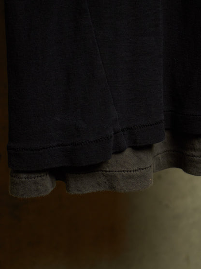 SILENT by DAMIR DOMA 2010s Overlock Double Layered Rib Knit T-shirt