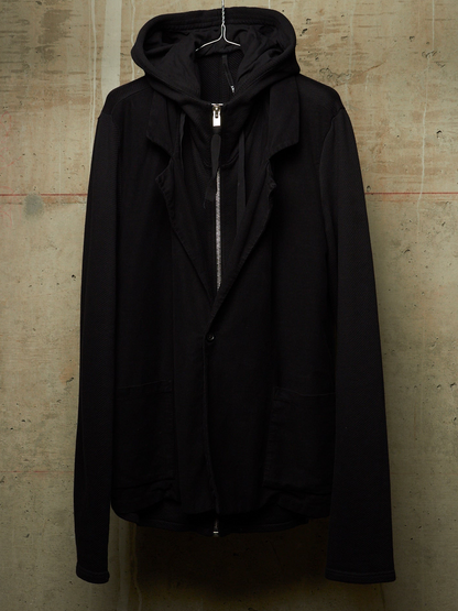 SILENT by DAMIR DOMA 2010s Hybrid Double Layered Hooded Blazer