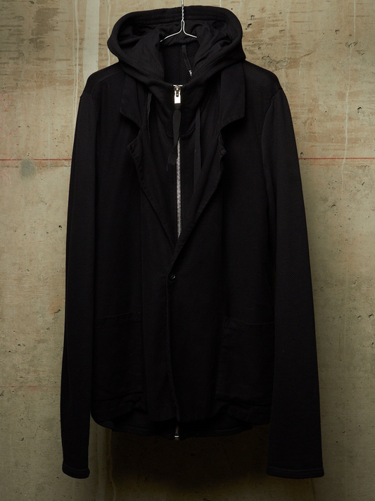 SILENT by DAMIR DOMA 2010s Hybrid Double Layered Hooded Blazer