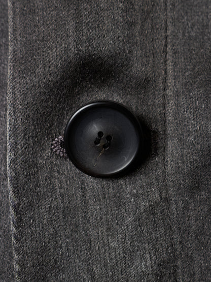 S/STERE SS10 "BUG" Dark Grey Lilac Silk Unlined Double Breasted Robe