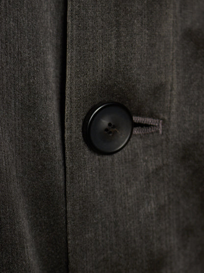 S/STERE SS10 "BUG" Dark Grey Lilac Silk Unlined Double Breasted Robe
