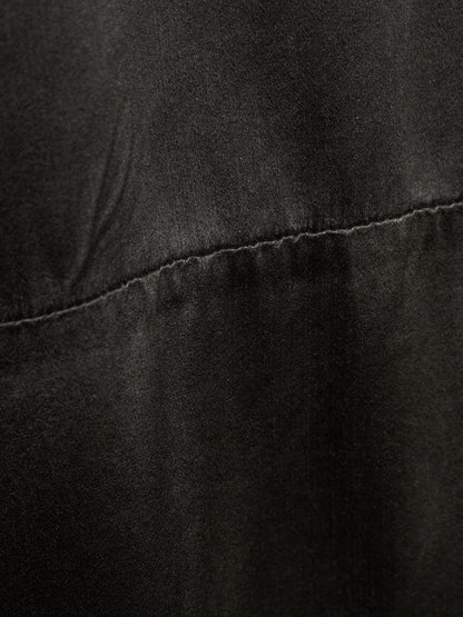S/STERE SS10 "BUG" Dark Grey Lilac Silk Unlined Double Breasted Robe