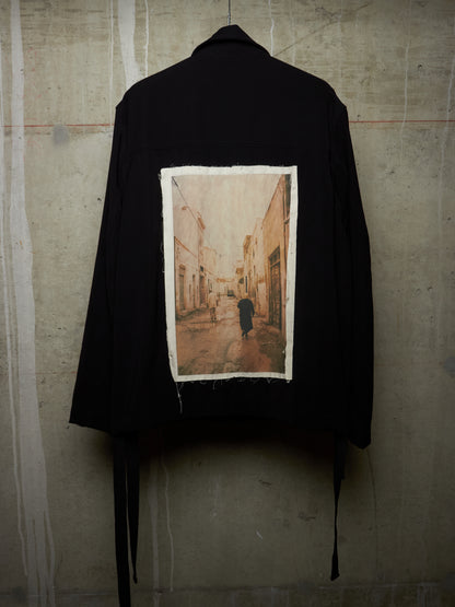 SONG FOR THE MUTE SS20 "20.1 LE BLED" Graphic Patch Oversized Chore Jacket