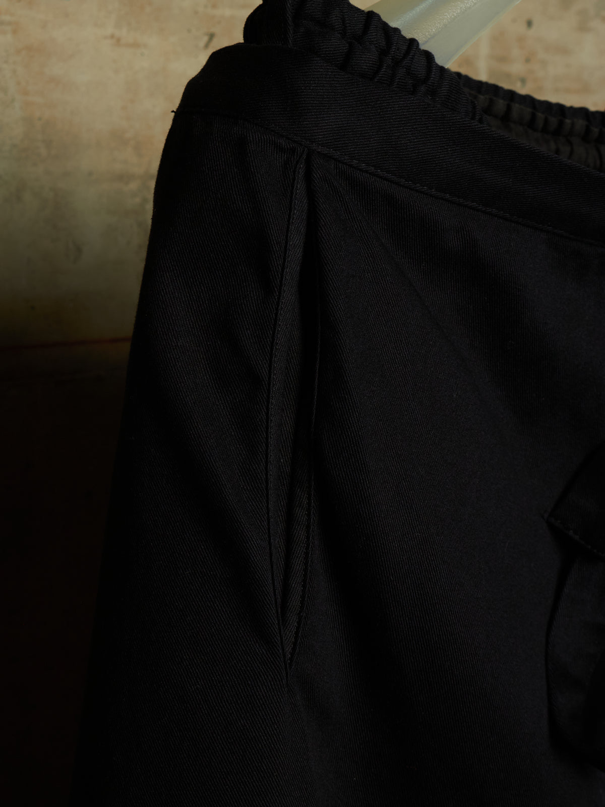 S'YTE by Yohji Yamamoto 2010s Black Cotton Twill Cropped Wrap Pants