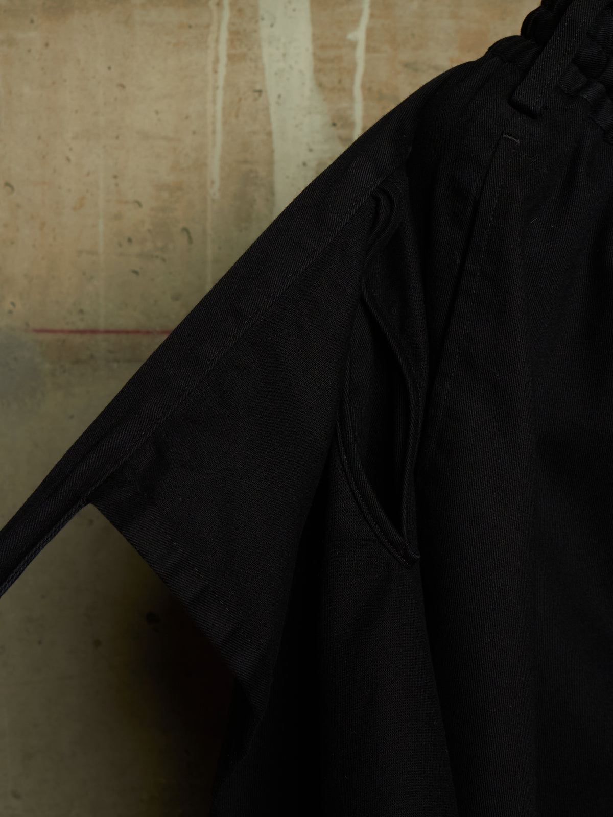S'YTE by Yohji Yamamoto 2010s Black Cotton Twill Cropped Wrap Pants